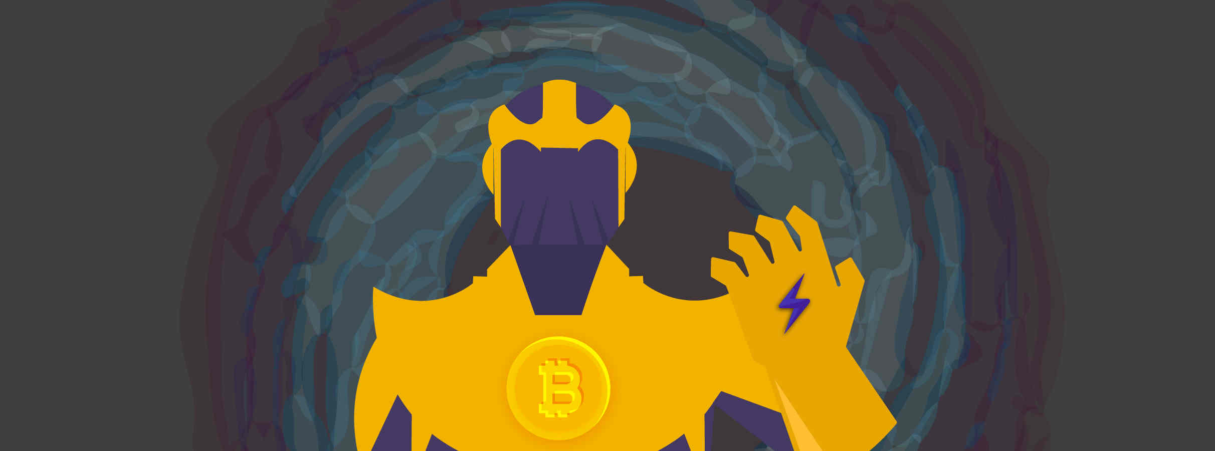 Tirinha 3: Thanos Bitcoin consegue a lightning