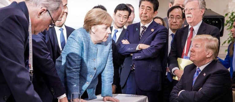 Trump, Merkel e China recessão