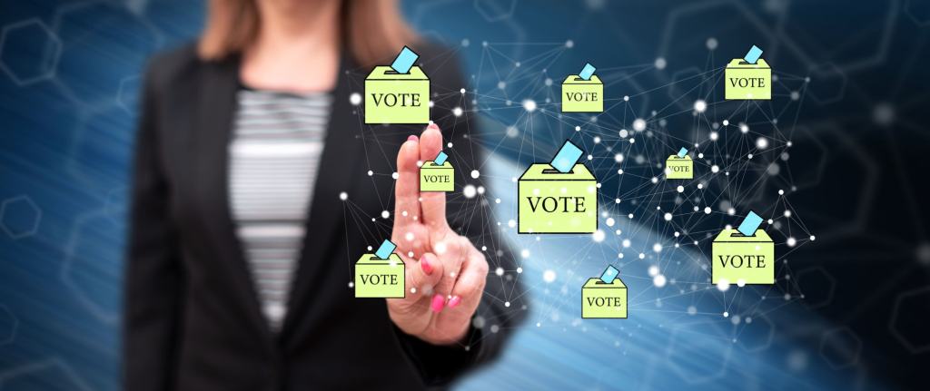 votação em blockchain eleições