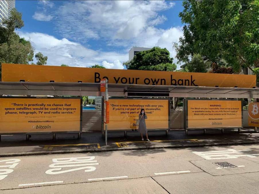Campanha “Seja seu próprio banco” com Bitcoin viraliza em Hong Kong