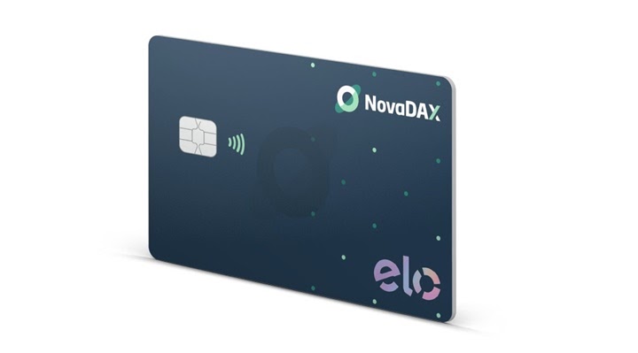 novadax-kort integreret med kryptovalutaer