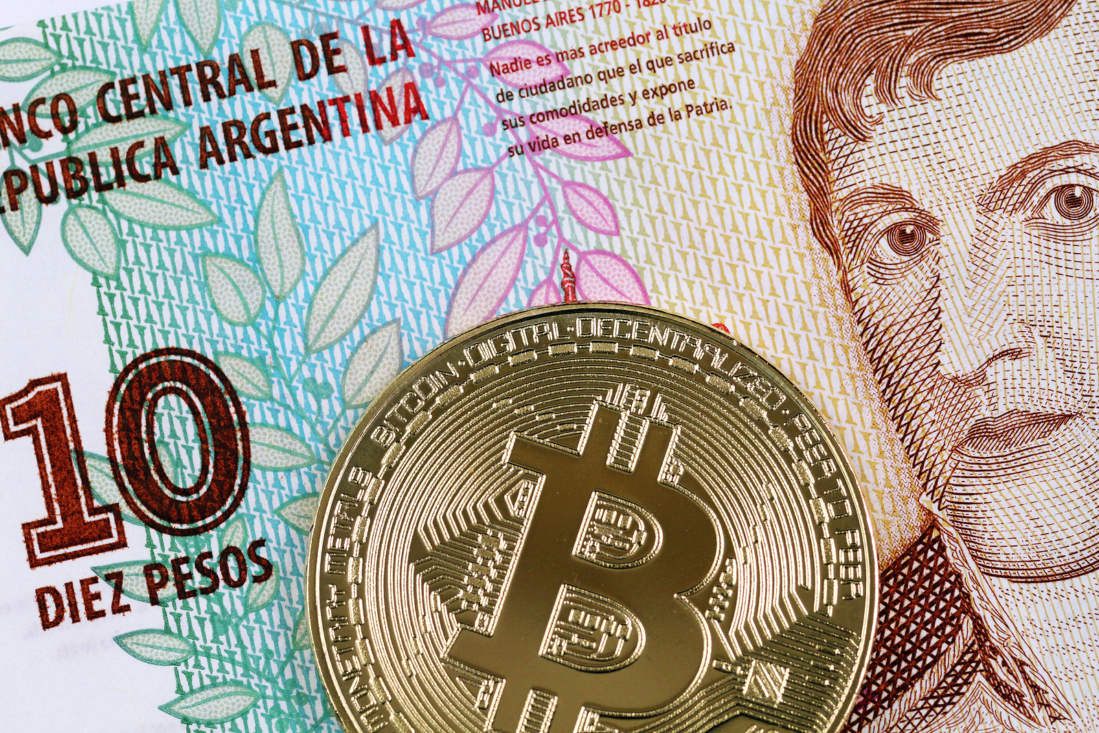 moeda argentina e moeda de bitcoin