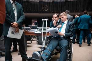 Marcel Van Hatten e novo cadeira de rodas