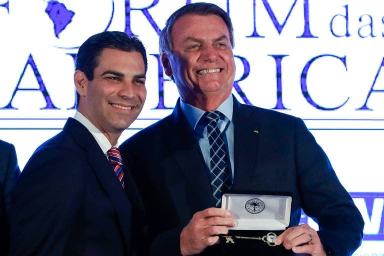 Prefeito de Miami com Bolsonaro