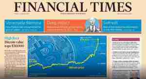Bitcoin é capa do Financial Times em seu aniversário