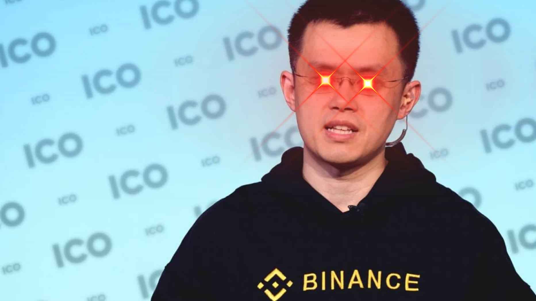 CZ com olhos de laser estressado com bitcoin