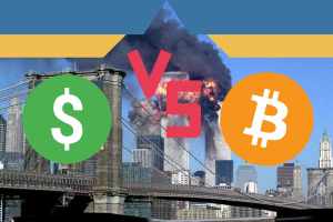 Queda das torres 11 de setembro dolar e Bitcoin