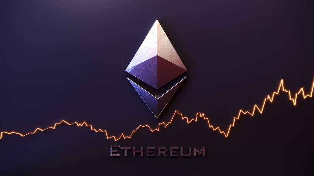 Arte com a logo do Ethereum
