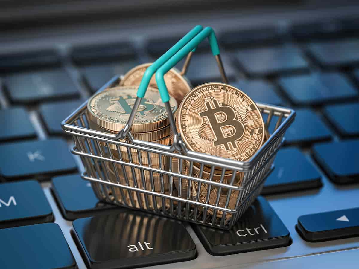 cesta de compras com bitcoin aceitar criptomoedas