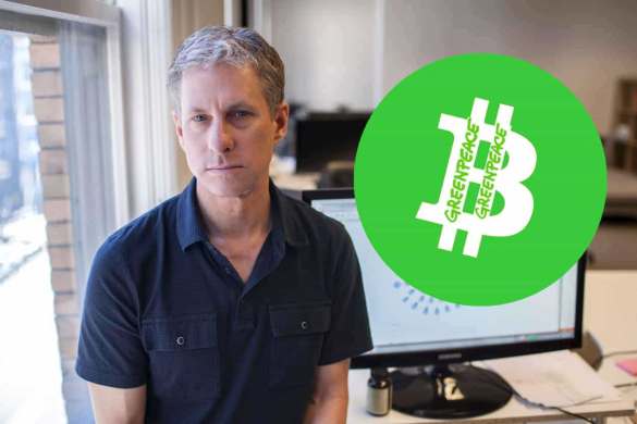 Chris Larsen com Bitcoin do Greenpeace