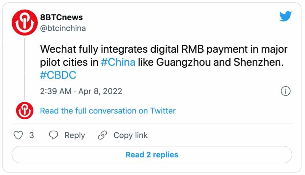 comunicado sobre a moeda digital chinesa