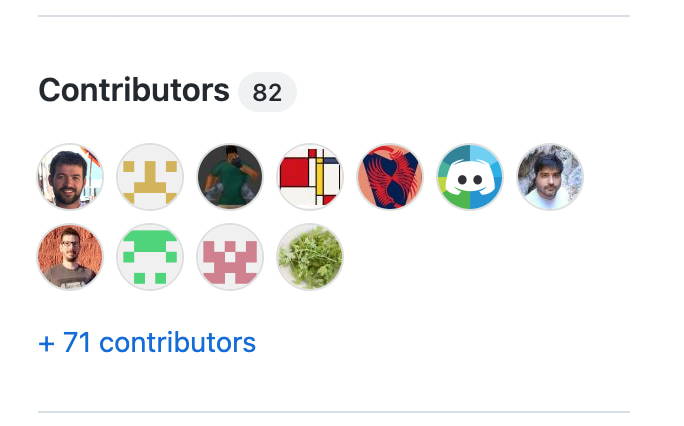 82 contributors in nano code