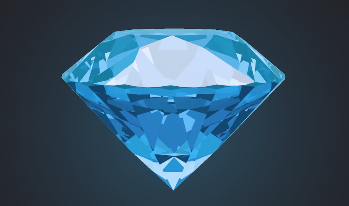 Diamante símbolo da Toncoin da rede TON