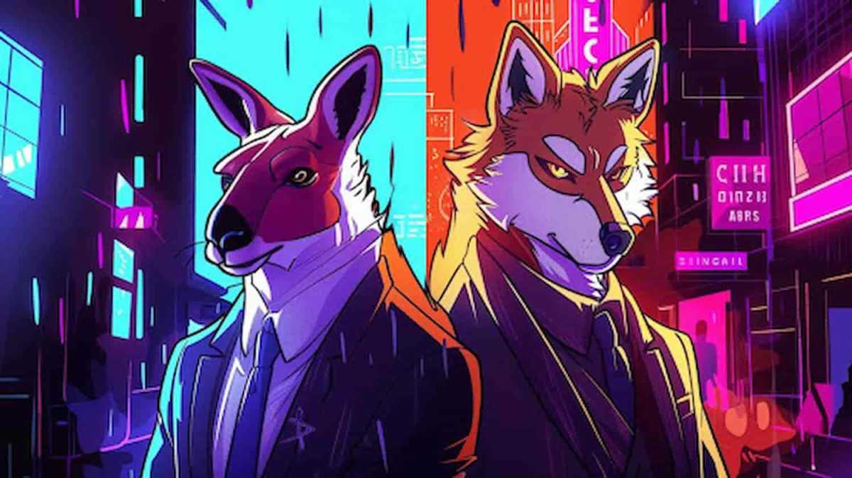 Shiba inu e Kangamoon em pessoa