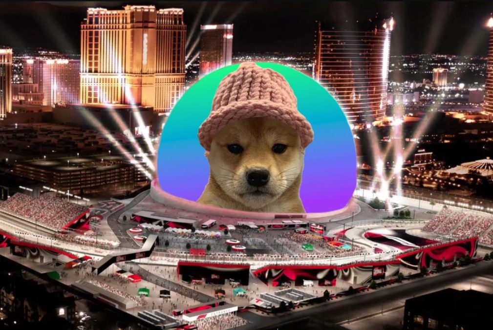 Memecoin arrecada R$ 3,2 milhões para colocar cachorro em esfera futurista de Las Vegas