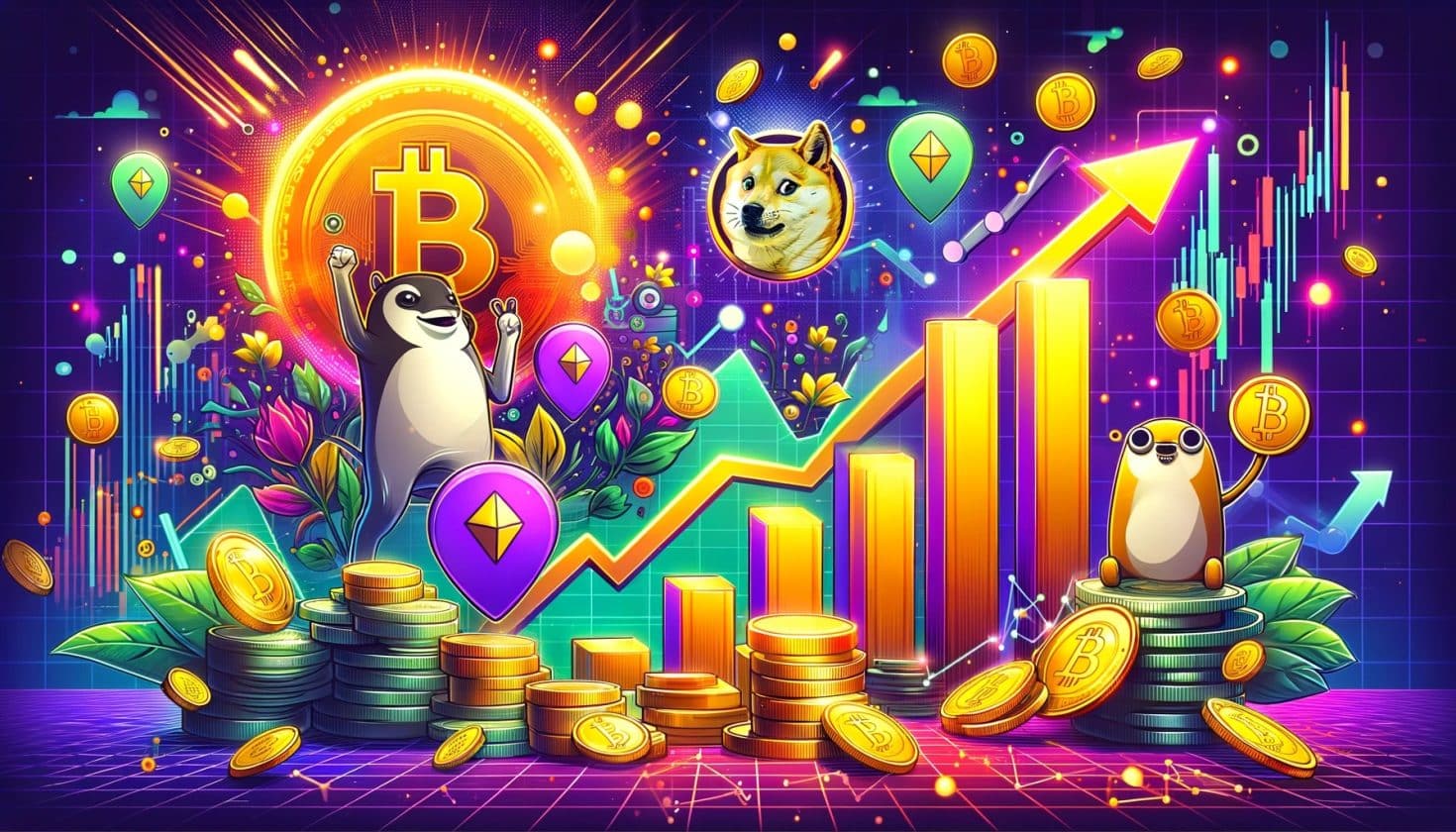 Veja as 5 memecoins que deram os maiores lucros no último mês