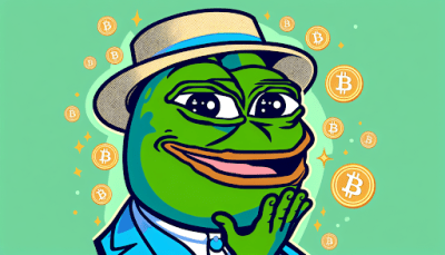 Pepe com bitcoin e chapéu cubano