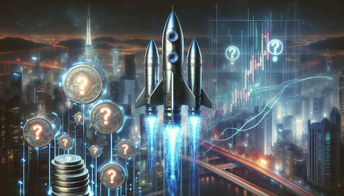 Nave levantando voo junto com criptomoedas
