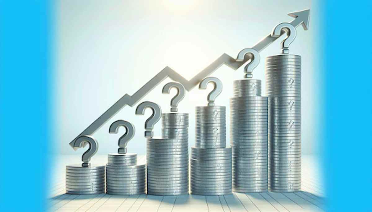 Gráfico em alta feita de moedas