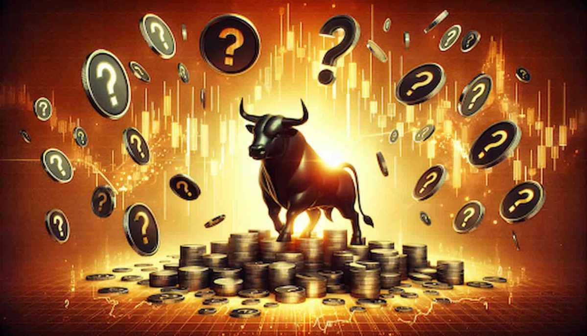 Touro com moedas em volta