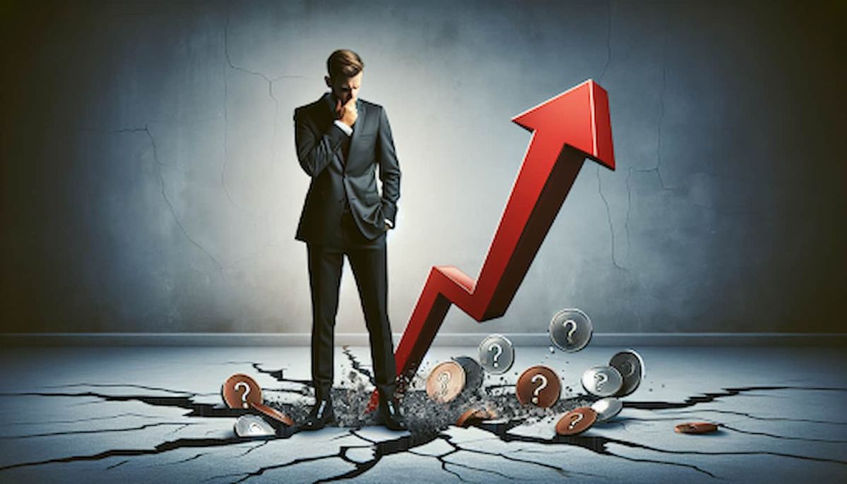 Investidor pensativo.