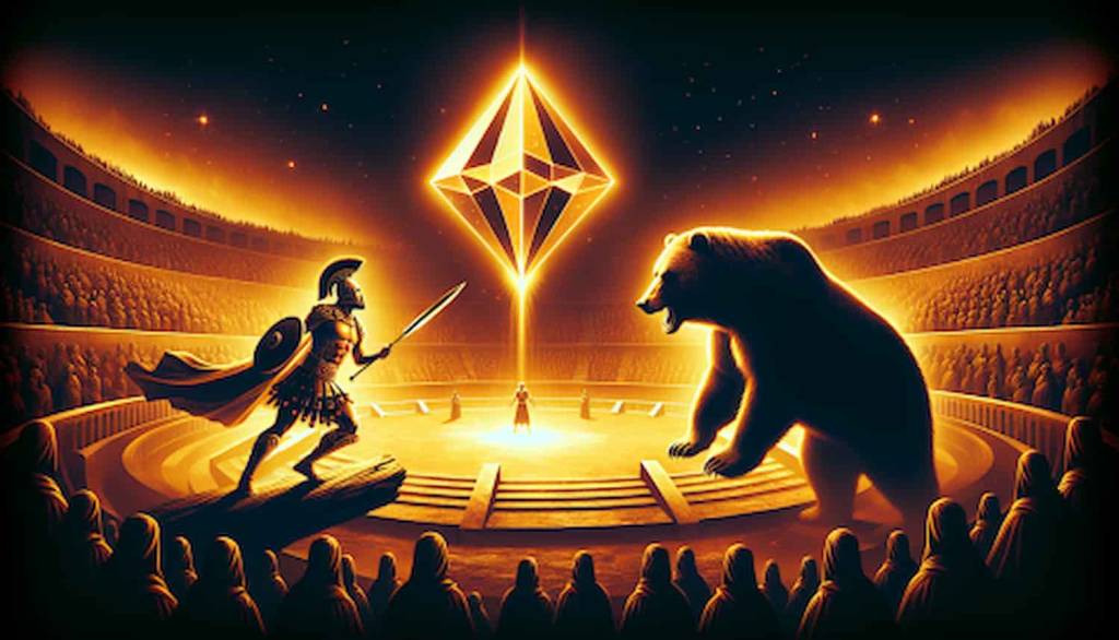 Gradiador lutando contra urso