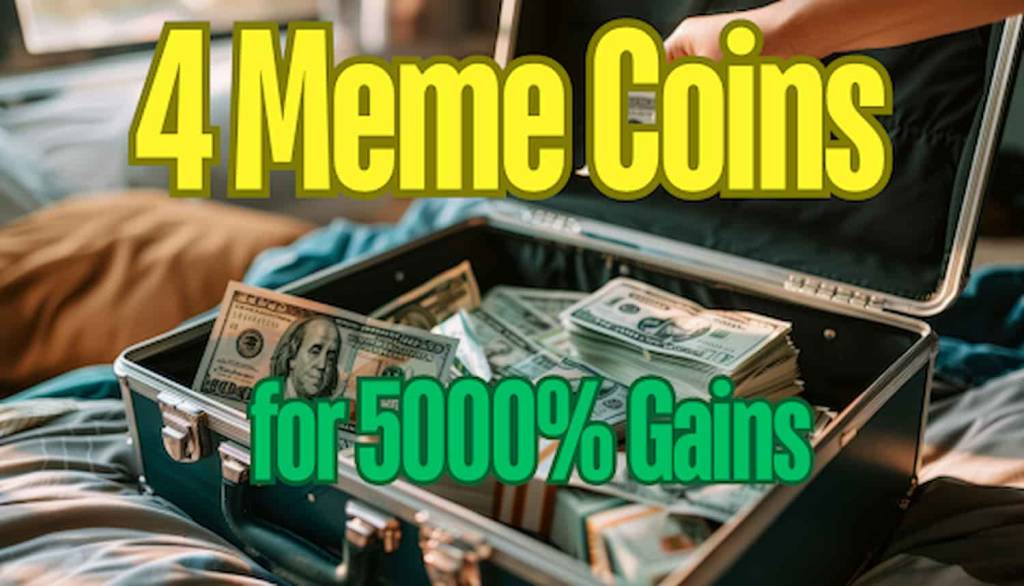 4 Meme Coins para ganhos de 5000%