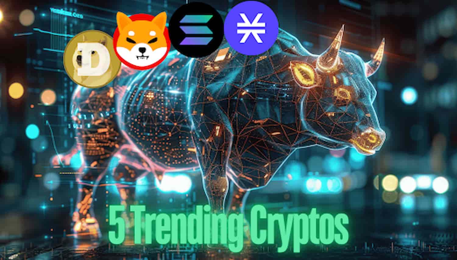 Potencial Massivo à Frente! 5 Criptomoedas em Alta para Comprar Agora: Solana, Dogen, Cardano, Dogecoin e Shiba Inu