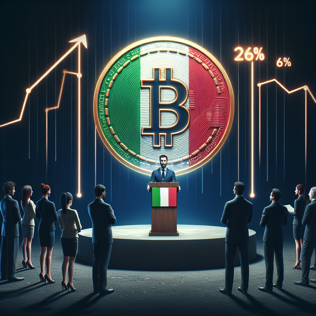 Itália anuncia aumento de impostos sobre Bitcoin de 26% para 42%