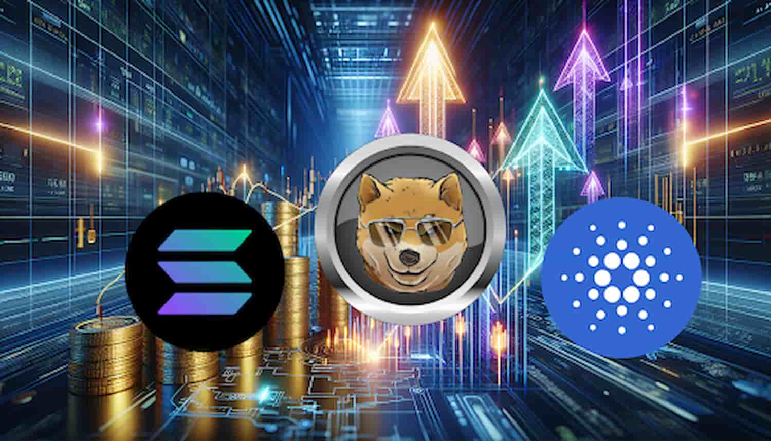 Solana supera Cardano e XRP em interesse dos investidores, com a alta de 2.300% de Dogen dominando os mercados