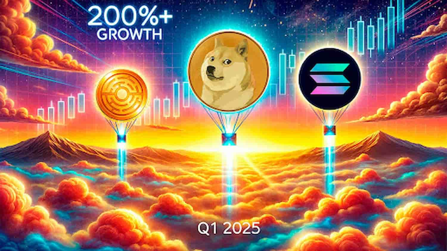 As 3 principais moedas para crescimento de mais de 200% no primeiro trimestre de 2025