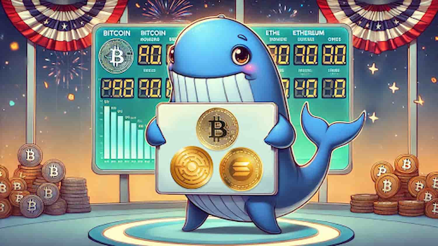 Baleias de Criptomoedas Estão Comprando Estes Ativos com a Eleição dos EUA se Aproximando