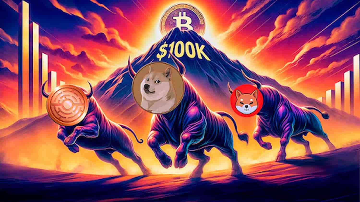 Bitcoin a $100K: Hora de Apostar Contra o Bitcoin ou Acumular MTAUR, Dogecoin e Shiba Inu?