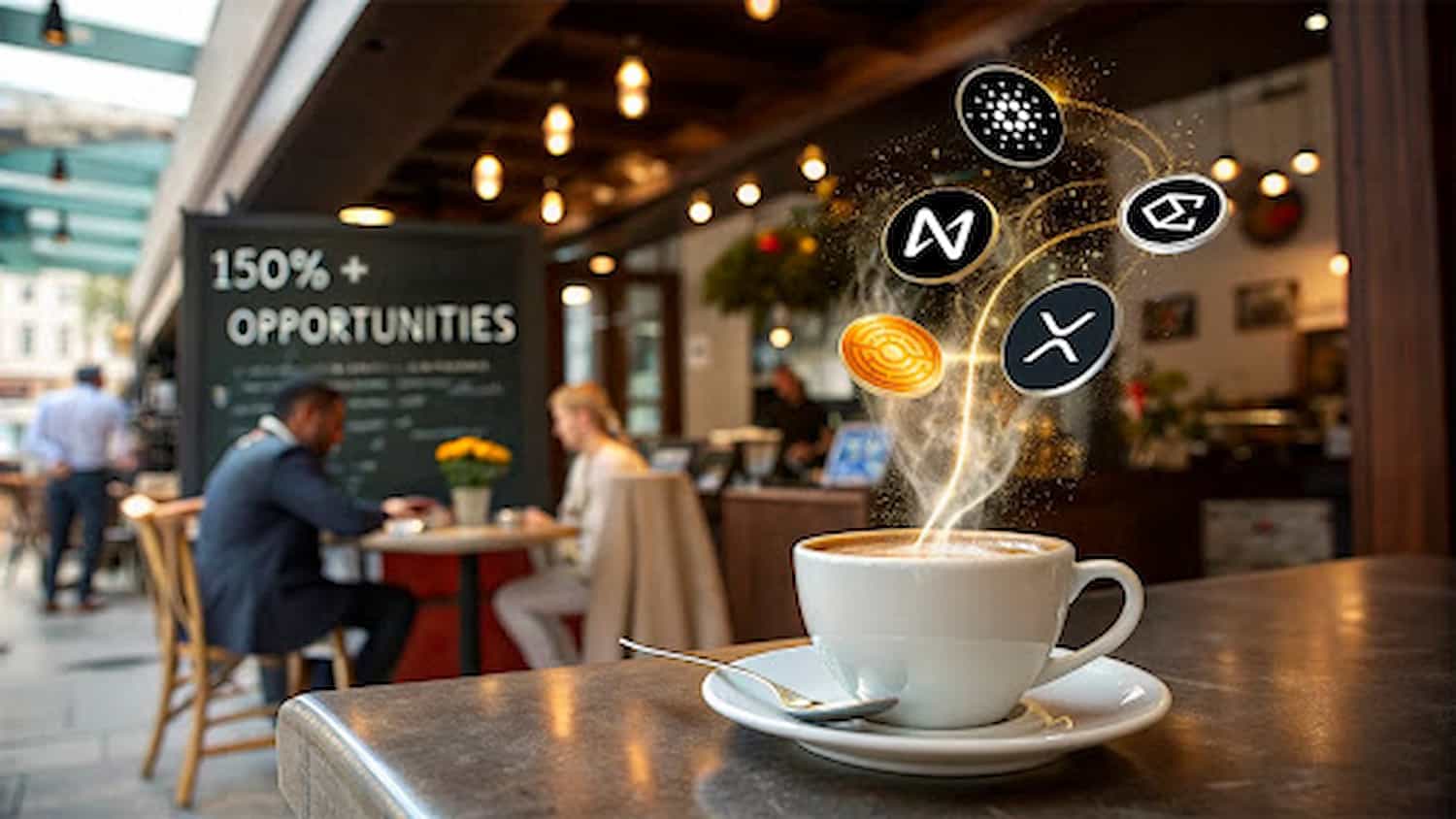 As 5 principais moedas com o preço de uma xícara de café e oportunidade de crescimento de 150%!