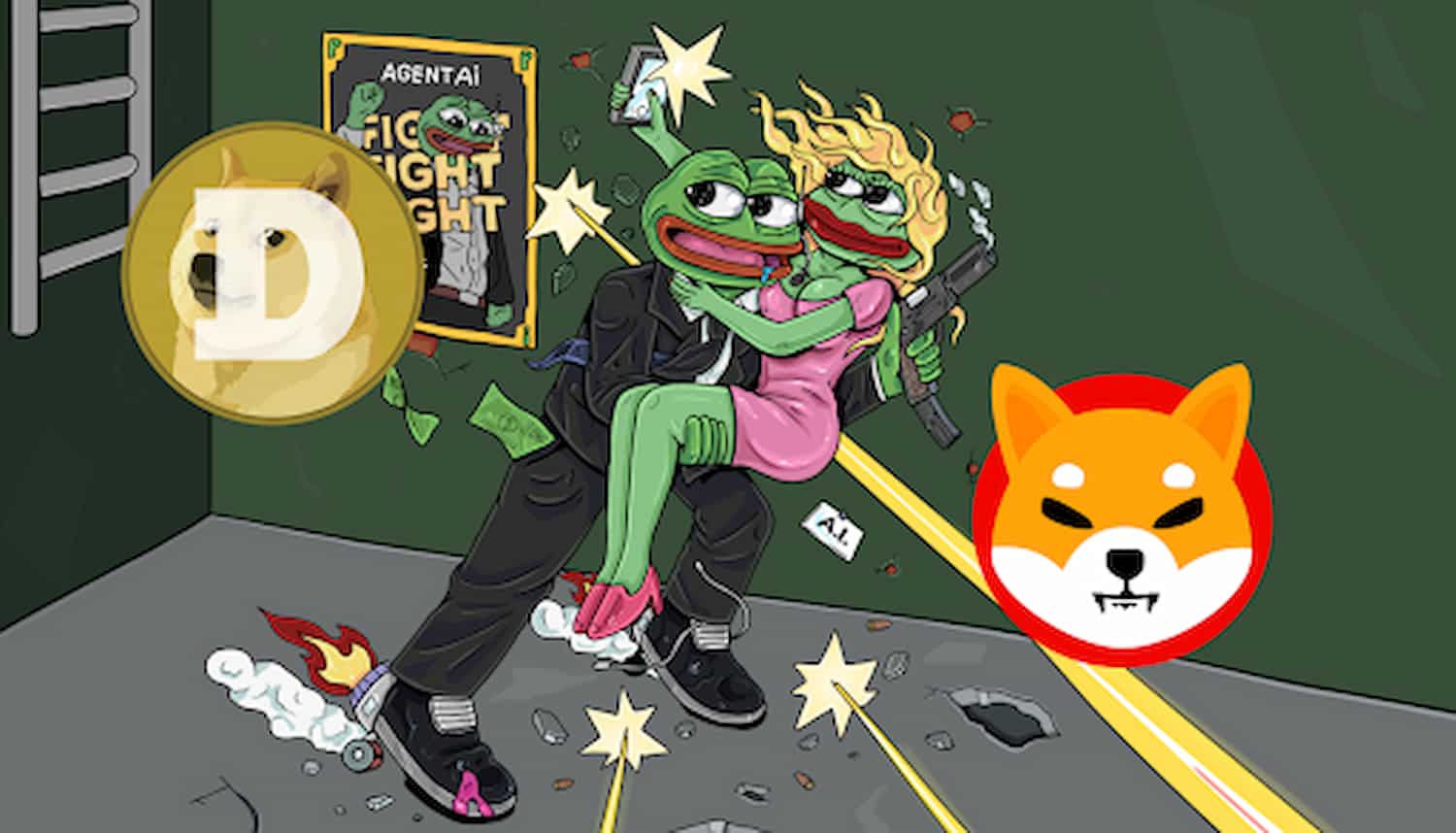 Assassinos do DOGE e SHIB: PEPE e AGENT AI são o próximo casal poderoso dos memecoins.
