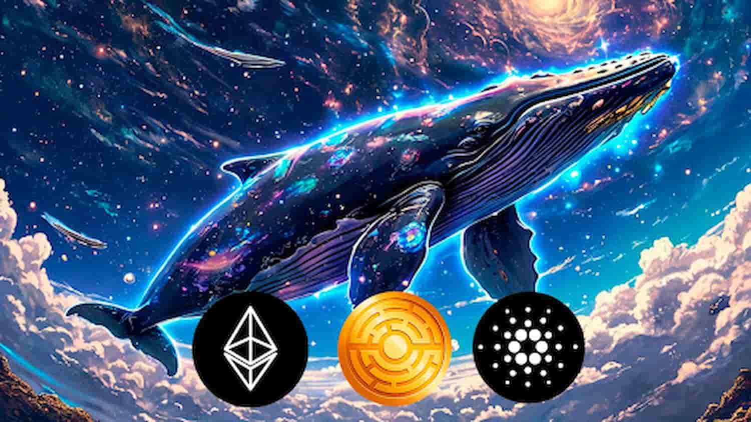 Baleias comprando ETH e ADA análise de mercado de criptomoedas