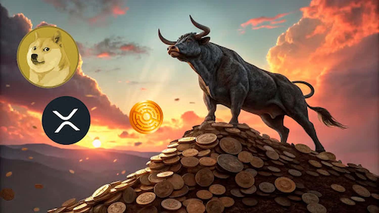 Principais moedas durante queda – DOGE para $5, XRP para $27-33 e um Minotaurus com um aumento de 1000%!