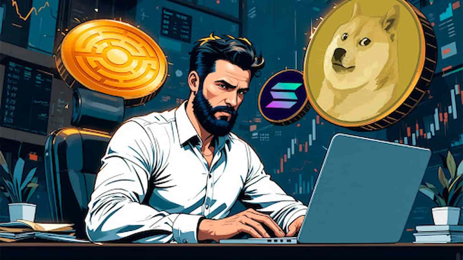 SOL está caindo para um nível importante, DOGE está se preparando para uma reversão – o que esperar?