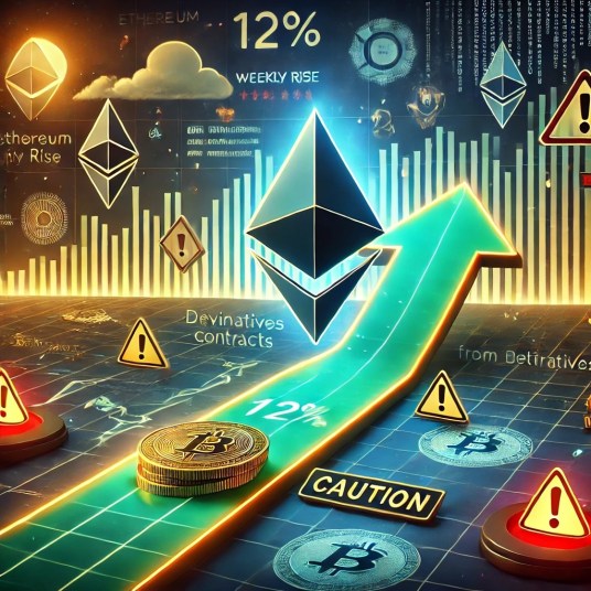 Ethereum sobe 12% em uma semana, mas dados de derivativos sugerem cautela. 