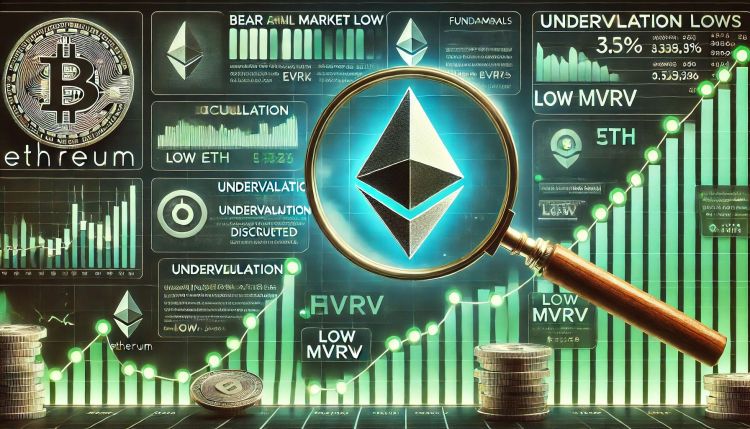 Ethereum negocia em baixas de mercado em baixa: fundamentos sinalizam subvalorização significativa.