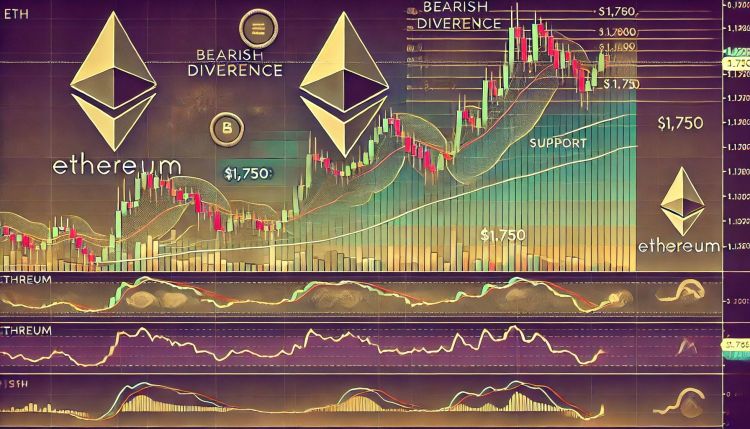 Ethereum apresenta divergência de baixa em 4H – Conseguirão os touros manter $1.750? 