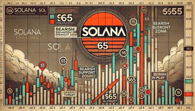 Solana Retesta Zona de Rompimento de Baixa – Alvo de $65 Ainda em Jogo? 