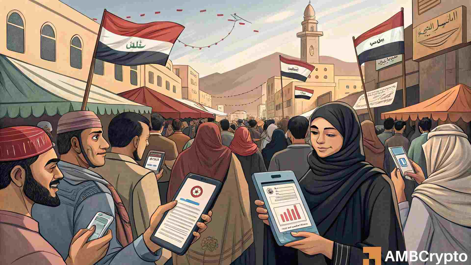 Êxodo cripto no Iêmen: Uso de DeFi dispara 63% enquanto sanções dos EUA paralisam bancos Houthi