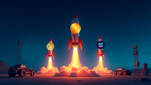 DOGE e SOL podem subir, mas nada comparado ao crescimento de 10.000% desta moeda!