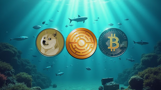 Baleias Adquirem 800 M de Dogecoin, 2372 BTC e Rival em alta
