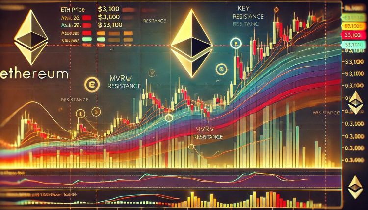 Bandas de Preço MVRV do Ethereum Mostram Resistência Chave em Torno do Nível de $3.100.