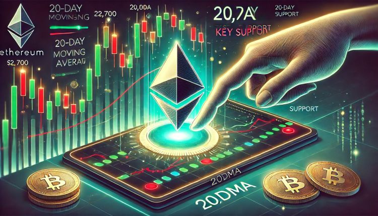 Ethereum recua para a média móvel de 20 dias após rejeição em $2.700: Testando força em suporte chave. 