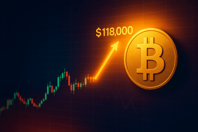 Bitcoin ultrapassa $118.000—Mas liquidez ainda é escassa, alerta Glassnode 
