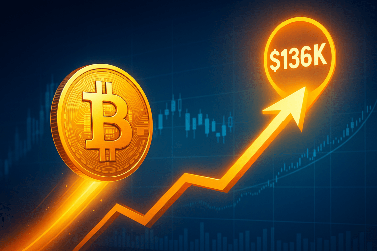 O próximo nível-chave do Bitcoin é R$ 136.000 se o momentum se mantiver, diz Glassnode.