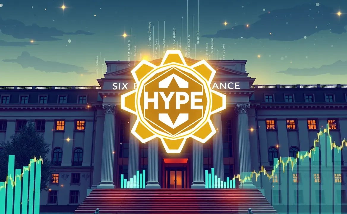 21Shares lança ETP Hyperliquid na Bolsa Suíça em meio ao aumento dos volumes de DeFi. 